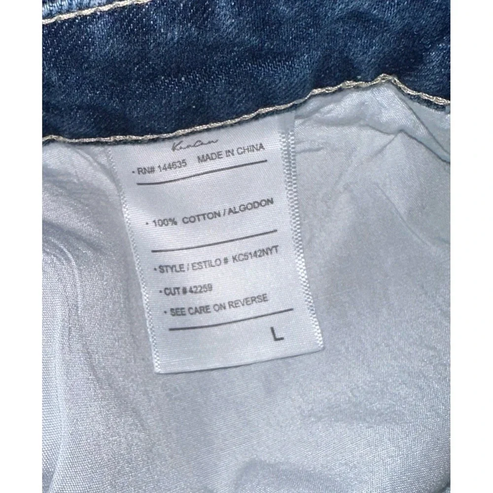 New Kancan Distressed Denim Jean Large Cuff Fray Hem Shorts Light Wash